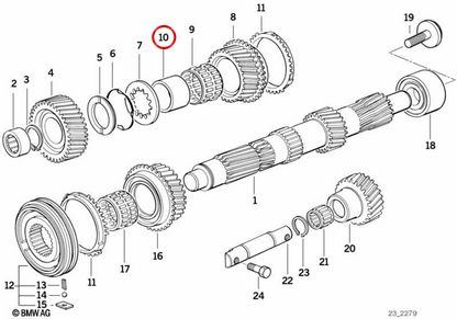 Innening OEM 23231228349 pour BMW E87, E36, E46, E34, E39, Z3, E85. BMW d'origine.