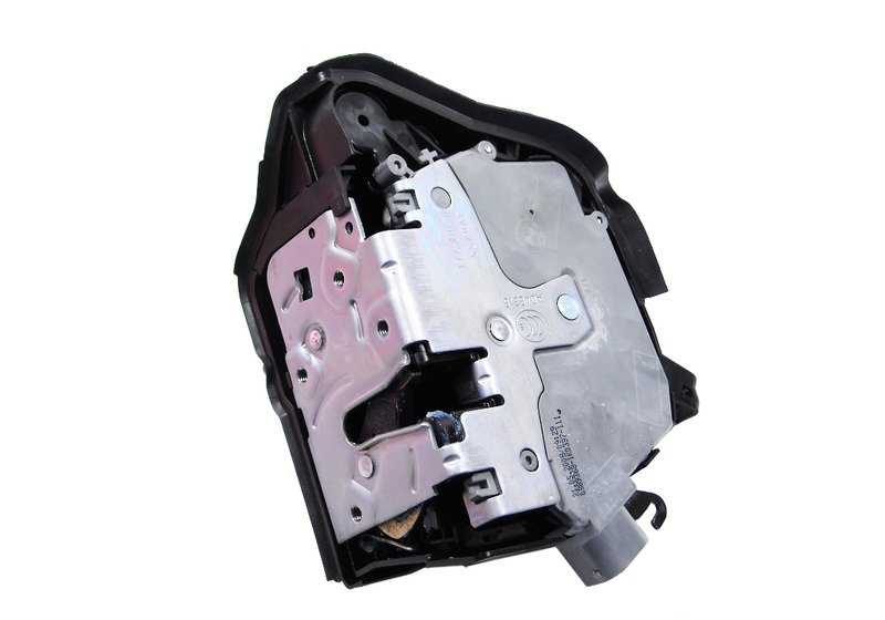 Cerradura de resorte giratorio con mecanismo de regulación izquierdo OEM 51218208711 para BMW Serie 3 E46 (1998-2006). Original BMW.