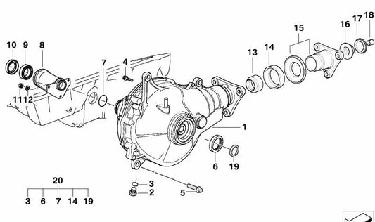 CAP TENSOR pour la série BMW 5 E34 (OEM 31521212329). BMW d'origine
