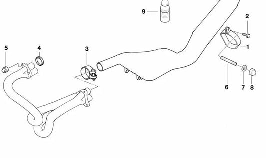 Abrazadera de escape OEM 18211341478 para motos BMW R1100GS, R1100R, R1100RS, R1100RT, R850GS... y más. Original BMW Motorrad.
