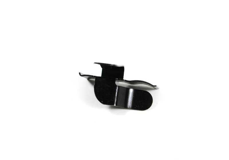 Left clamp for BMW series 1 E87, E87N, F20, F20N, F21, F21N, Series 3 E36, I01, I01N, X1 E84, F48, F48N, X2 F39, U10, MINI F55, F55N, F56, F56E, F56F, F56N , F66, R58 (OEM 51438146709). BMW original