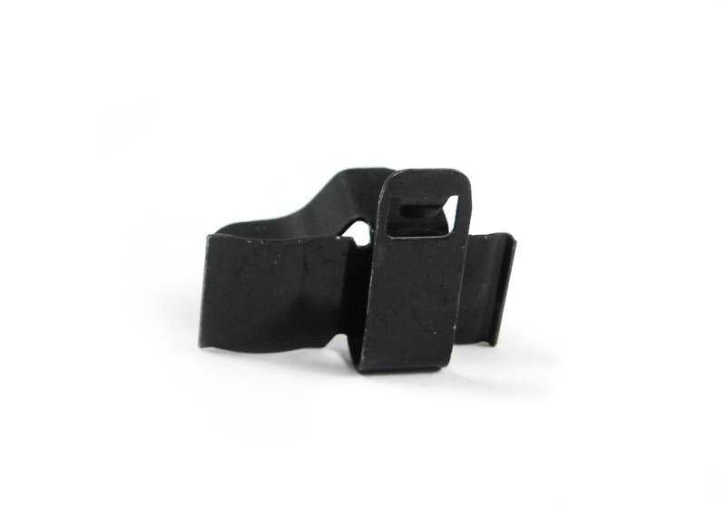 Left clamp for BMW series 1 E87, E87N, F20, F20N, F21, F21N, Series 3 E36, I01, I01N, X1 E84, F48, F48N, X2 F39, U10, MINI F55, F55N, F56, F56E, F56F, F56N , F66, R58 (OEM 51438146709). BMW original