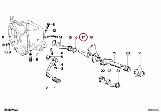 OEM 23311066259 Blocking Pala per BMW R50. BMW originale.