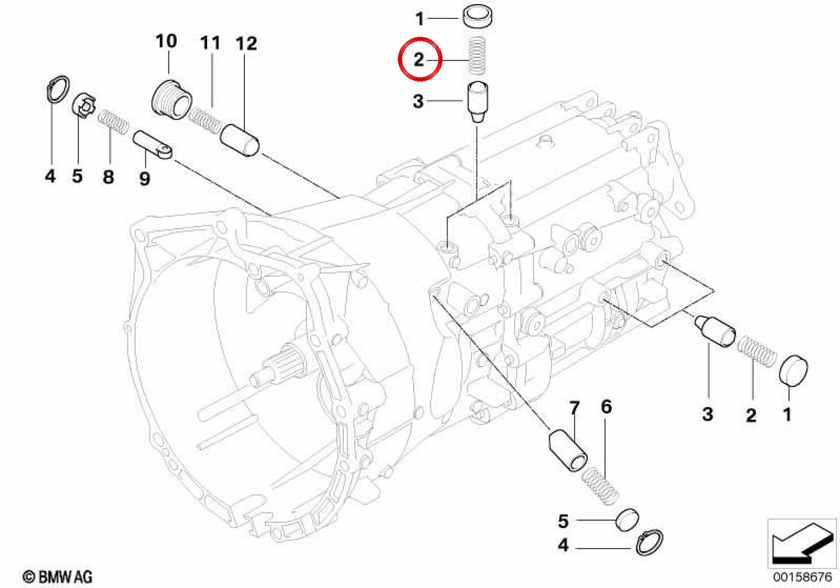 Pressure Springs OEM 23311222989 per BMW E81, E82, E87, E88, E46, E90, E91, E92, E93, E60, E61, E63, E64, E84, E83, E53, E85, E86. BMW originale.