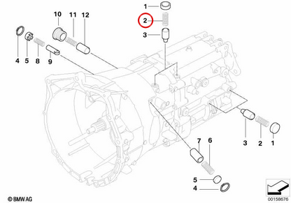 Pressure Springs OEM 23311222989 per BMW E81, E82, E87, E88, E46, E90, E91, E92, E93, E60, E61, E63, E64, E84, E83, E53, E85, E86. BMW originale.