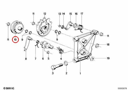 OEM Change Manga 23311231602 für BMW R50. Original BMW.
