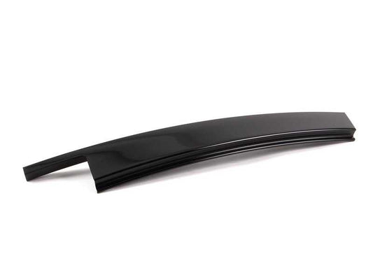 Embellecedor marco ventanilla puerta trasera derecha OEM 51342695290 para BMW E46. Acabado en negro brillante. Original BMW.