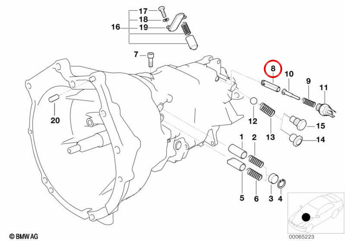 Block Pire OEM 23317501584 für BMW E36, E46, E39, E52. Original BMW.