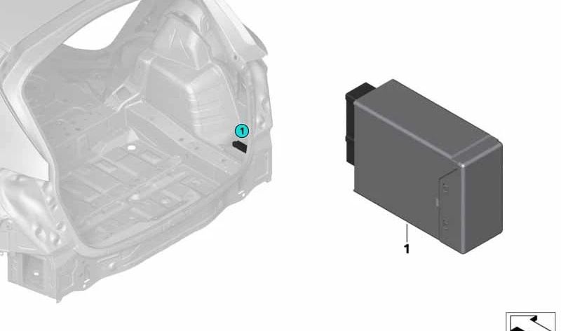 Remote Unlocking Control Unit for BMW 2 Series F45, F46, X1 F48, F49 (OEM 61357464634). Original BMW