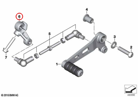 OEM-Getriebe 23418554106 für BMW G 310 R (K03) 2016–2026 Motorräder. Original BMW Motorrad.