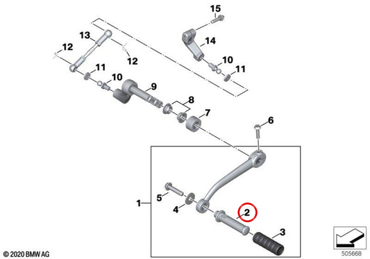 OEM bolt 23419467868 for BMW motorcycles R 18, R 18 Classic, R 18 B, R 18 Transcontinental... and more. Original BMW Motorrad