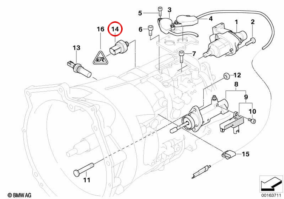 Sensore di pressione OEM 23427507023 per BMW E46. BMW originale.