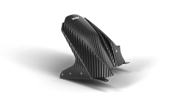 Cubierta de rueda trasera carbono M OEM 77318404078 para BMW Motorrad S 1000 R, S 1000 RR, M 1000 RR, M 1000 R. Original BMW Motorrad.