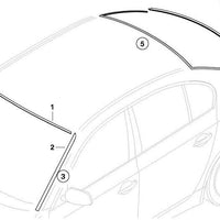 Tampa de vidro traseira OEM 51317027916 para BMW Série 5 E60, E60 LCI (2001–2009). BMW genuíno.