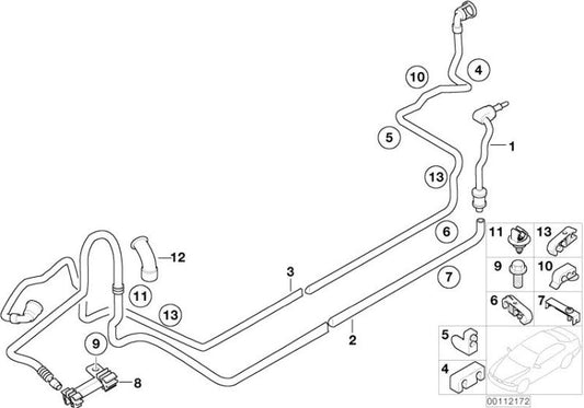 Tubería del aire de barrido OEM 16126756921 para MINI R50, R53. Original MINI.