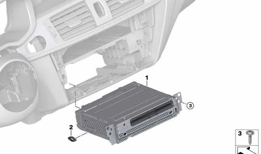 Unidad principal (Head Unit) con navegación básica OEM 65129874345 para BMW F25, F26. Original BMW.