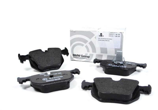Asbestos Free Brake Pad Set OEM 34216761240 for BMW E46 (Fit Models: 316i, 318i, 320i, 323i, 325i, 328i, 330i and more). Original BMW.