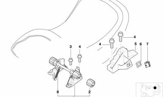 M5X20-Z1 parafuso OEM 07119900846 para BMW Motorrad R850RT, R1100RT, R1150RT. BMW Motorrad original.