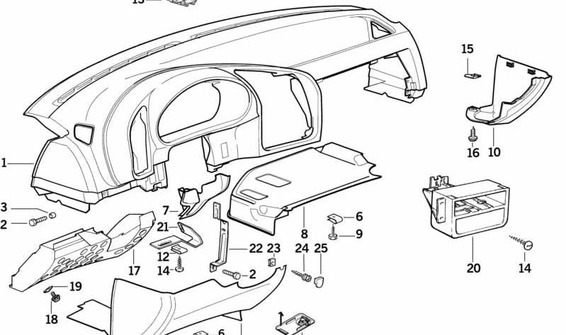 BMW Hat 3 E36 (OEM 51458177858). Original BMW.
