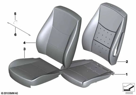 Basisabdeckung links Leder -Backup für BMW X3 F25, X4 F26 (OEM 52107366959). Original BMW.