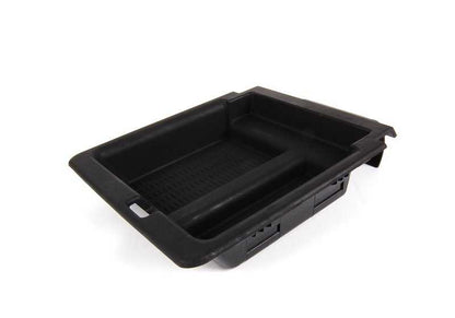 Soporte posavasos negro OEM 51168228810 para BMW E46. Pieza original BMW para consola central/ reposabrazos.