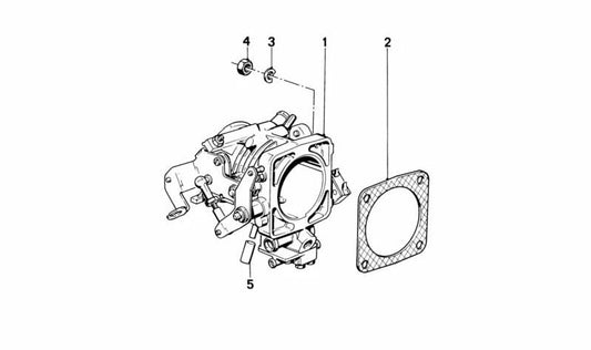 Cuerpo de mariposa OEM 13541274985 para BMW E28, E24, E23. Original BMW.