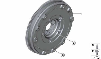 Volante de dos masas OEM 21207575069 para MINI R55, R56, R57 Cooper S. Original MINI.