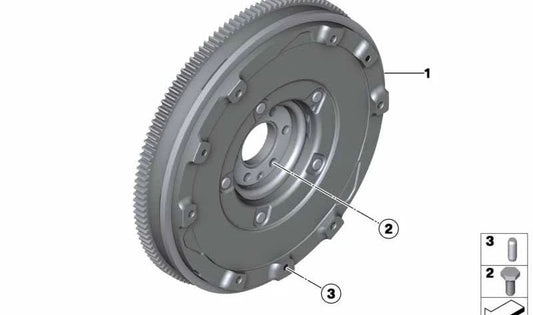 Volante de dos masas OEM 21207575069 para MINI R55, R56, R57 Cooper S. Original MINI.