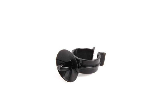 Hose holder for BMW 1 Series E81, E82, E87, F20, F21, 2 Series F22, F23, 3 Series E90, E92, 4 Series F32, F33, 5 Series E60N, F10, 6 Series F06, F12, 7 Series E65 , F01N, i I01, X1 F48, X2 F39, X5 E53, Z4 E85 (OEM 07147506219). Genuine BMW