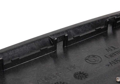 Tapa decorativa aluminio OEM 51169145152 para BMW E90, E91, E92, E93. Compatible con versiones facelift (E90N, E91N, E92N, E93N). Original BMW.