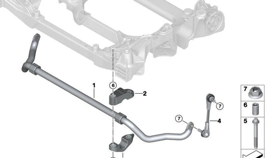 Frontachse Stabilisator für BMW G60, G61 (OEM 31356898745). Original BMW