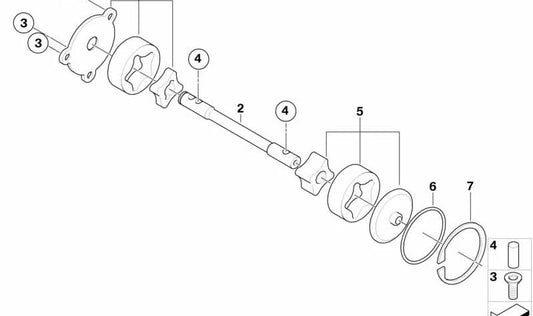 Árbol de transmisión OEM 11417707085 para motos BMW G 450X (K16) 2008-2011. Original BMW Motorrad.