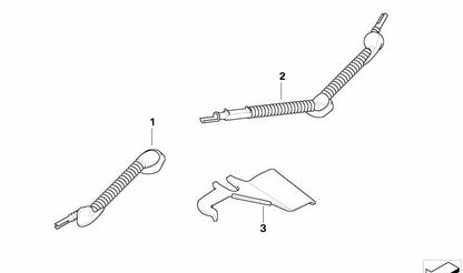 Pasacables de goma para portón trasero derecho OEM 61136959368 para BMW E91. Original BMW.