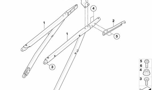 Unión transversal trasera OEM 46517710887 para motos BMW G450X (K16). Original BMW Motorrad.