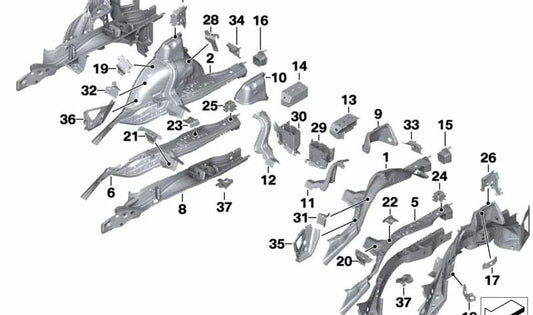 Soporte de almacenamiento capota izquierda OEM 41007347203 para BMW F33, F83. Original BMW.