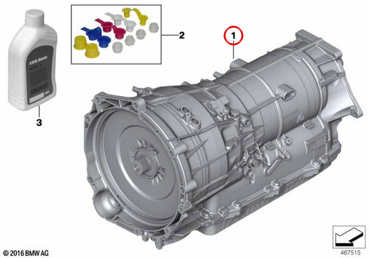 Caixa de velocidades automática GA8P75HZ-W11 OEM 24005A8FE58 para BMW Série 3 G20 330e xDrive, G21 330e xDrive… e mais. Original BMW.