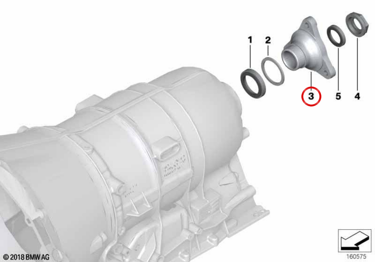 Brida de salida OEM 24007588768 para BMW E81, E82, E87, E88, E90, E91, E92, E93, E60, E61, E63, E64, E84, E85, E86, E89. Original BMW.