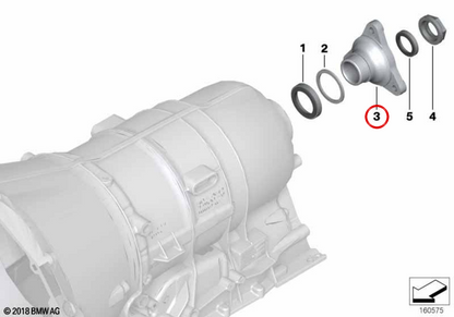 Brida de salida OEM 24007588768 para BMW E81, E82, E87, E88, E90, E91, E92, E93, E60, E61, E63, E64, E84, E85, E86, E89. Original BMW.