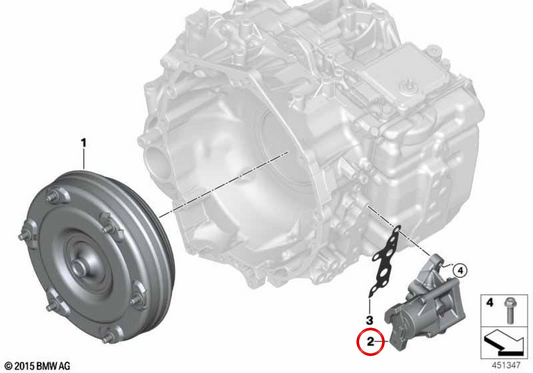 OEM 24008617804 Pompa del cambio per BMW F45, F46, I12, I15, F60. BMW originale.
