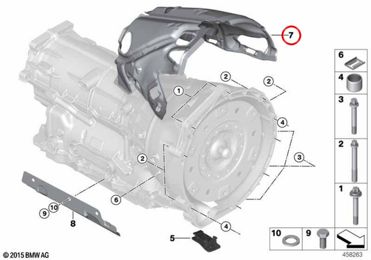 Isolamento acustico OEM 24008632114 per BMW F20, F21, F22, F23, F30, F31, F34, F32, F33, F36. BMW originale.