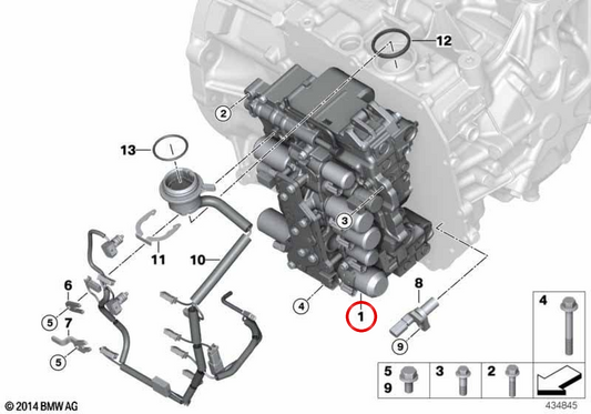 Módulo de control de la transmisión OEM 24008650206 para BMW F45, F46, F48, F39 y MINI F54, F60. Original BMW y MINI.