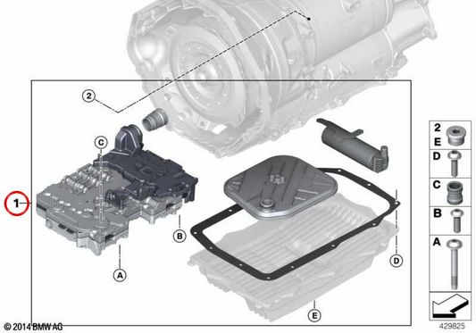 Kit de reparación de mecatrónica OEM 24008672593 para BMW F85, F86 (X5 M, X6 M). Original BMW.