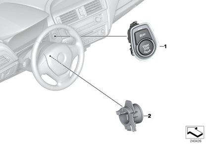 Interruptor Arranque/Parada Start/Stop Para Bmw F45 Active Rer F46 Gran F48 . Original Recambios