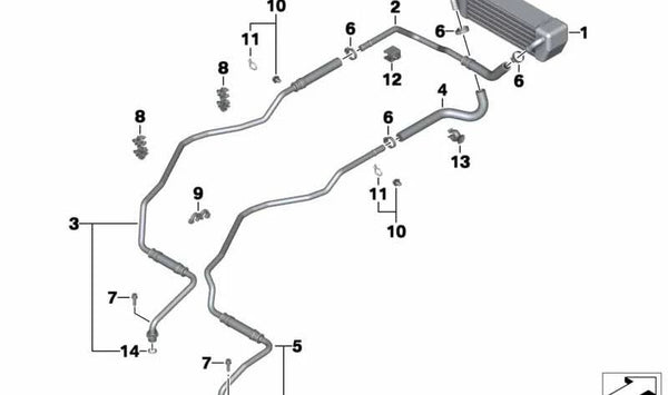 Clip de fijación OEM 17227723508 para motos BMW K1600GT, K1600GTL, K1600 Bagger... y más. Original BMW Motorrad.