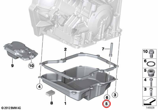Vite di chiusura OEM 24117570791 per MINI R53, R56, Clubman R55, Cabrio R52, Coupé R58, Roadster R59, Countryman R60, Paceman R61... e altro ancora. MINI originale.