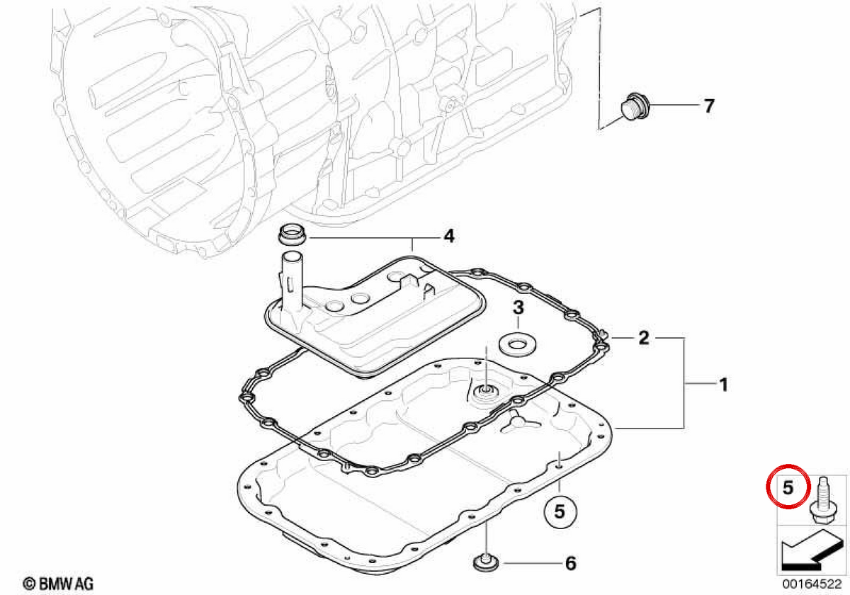 Conjunto de parafusos sextavados OEM 24117581606 para BMW E81, E82, E87, E88, E90, E91, E92, E93, E84, E83. BMW genuíno.