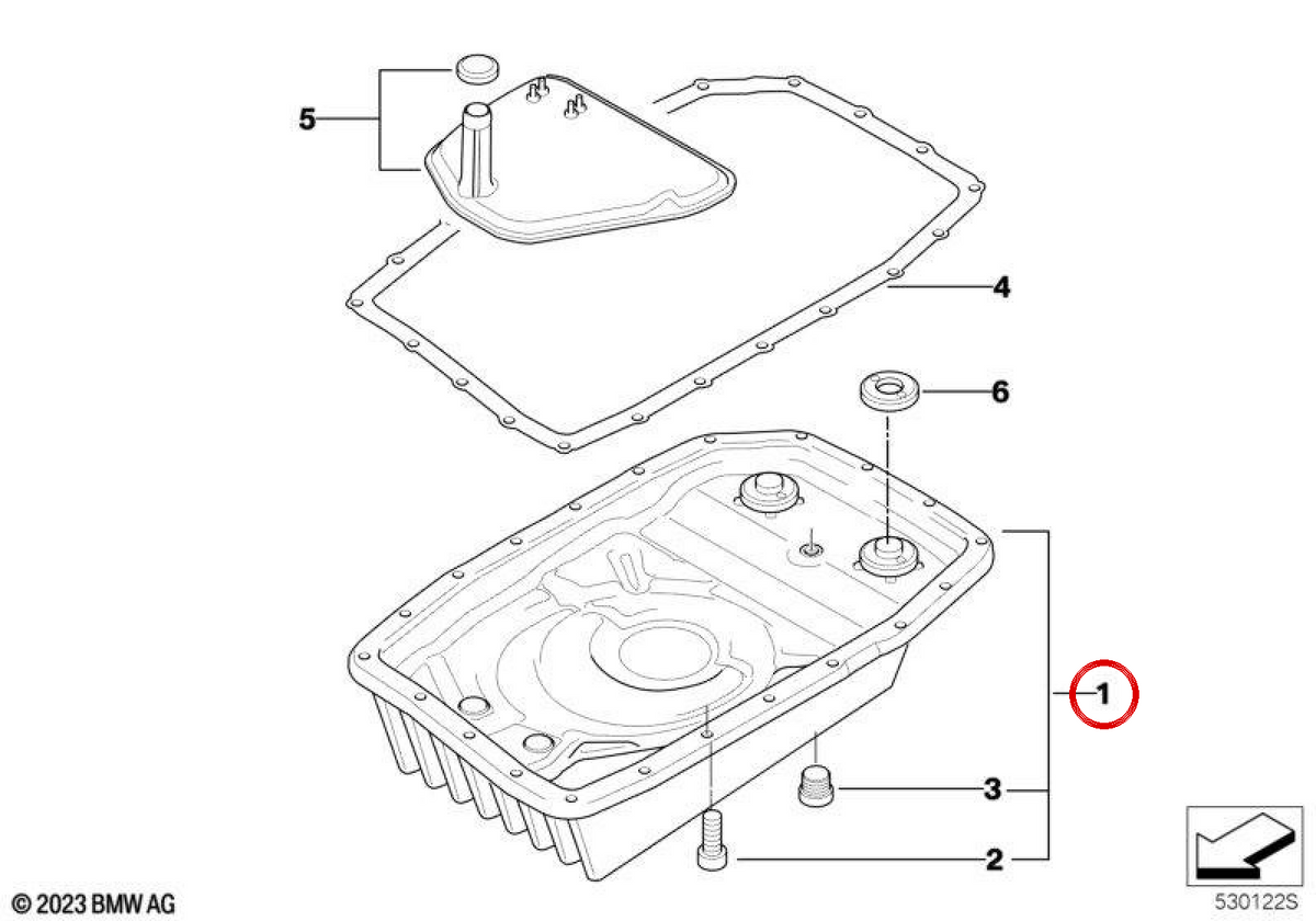 Cárter de aceite OEM 24117588752 para BMW E70, E71. Original BMW.