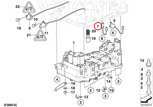 Sensor de número de revoluciones OEM 24157551108 para MINI R53, R56, Clubman R55, Cabrio R52, R57, Coupé R58, Roadster R59, Countryman R60, Paceman R61... y más. Original MINI.