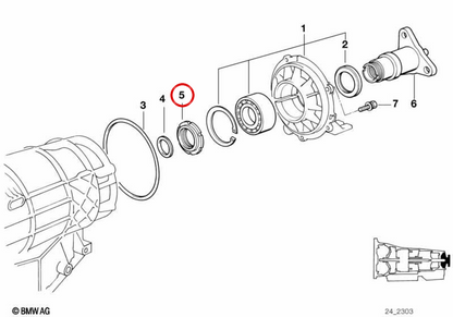 OEM 24201421170 da dado a ancia per BMW E34, E39, E32, E38, E31, E52. BMW originale.
