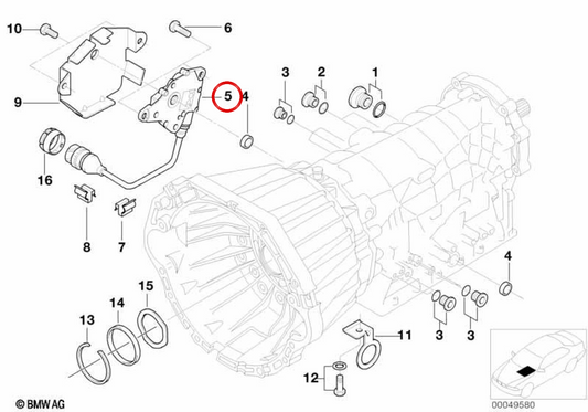 Interruptor de posição OEM 24201422987 para BMW E31. BMW genuíno.